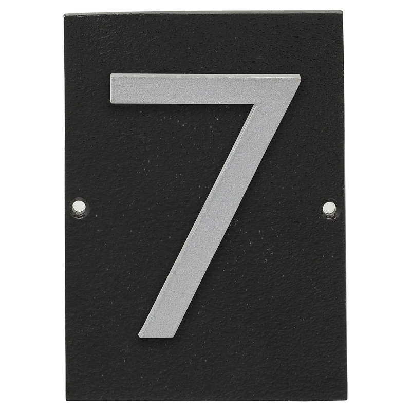 Rectangle Wall Plaque, Black/Silver, Yes