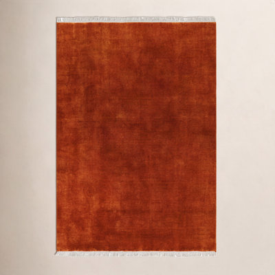 Clio Hand-Woven Red Wool Rug