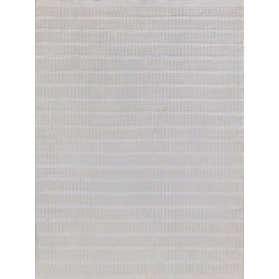 Boca Striped Area Rug in Light Beige