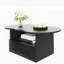 Table basse, table basse en forme de nuage avec tiroirs et compartiments de rangement.-1224381987