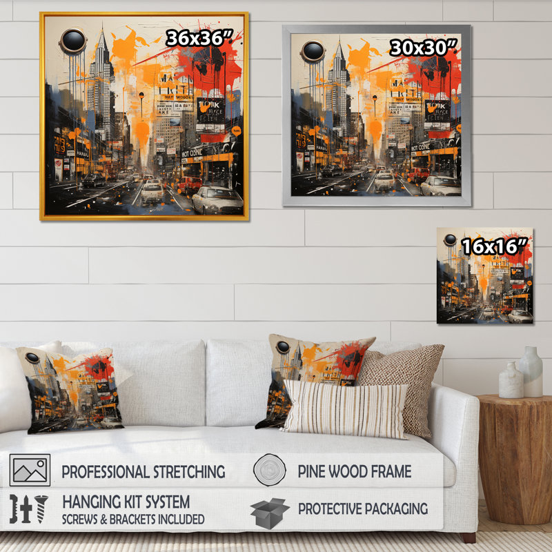 Minneapolis Cityscape Dream - Art mural Minneapolis, Toile tendue, H 16 po x l 16 po x P 1 po