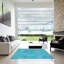 Tapis bleu sarcelle Ksawery-1111190167