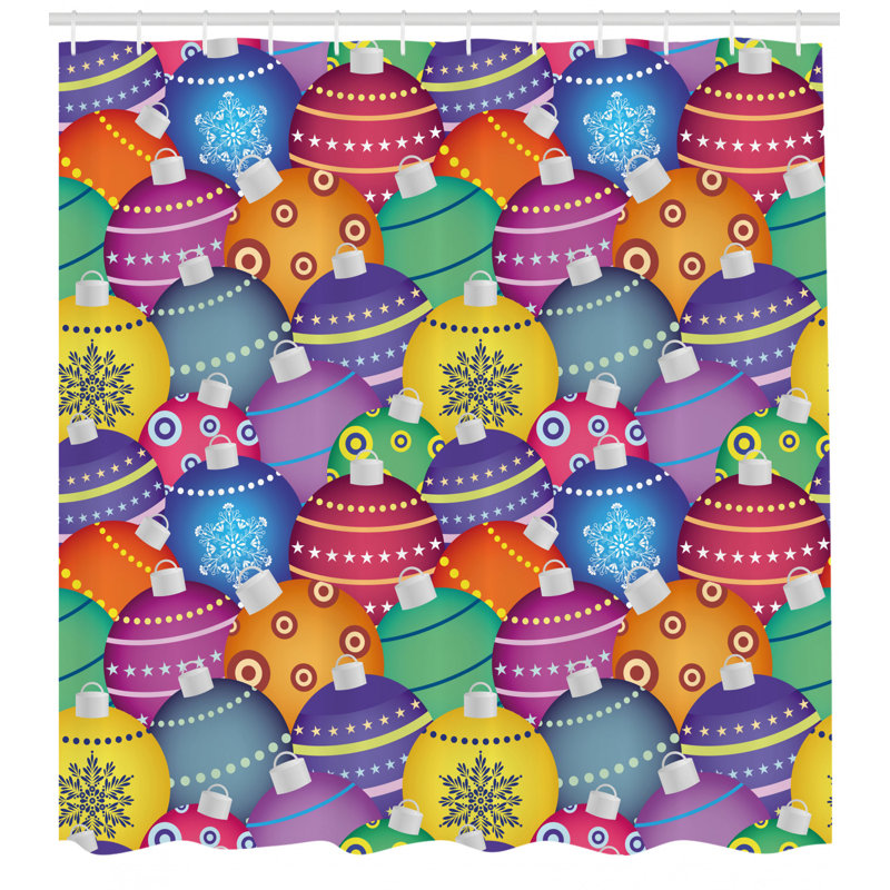 Shower Curtain with Hooks Included, 70" H x 69" W