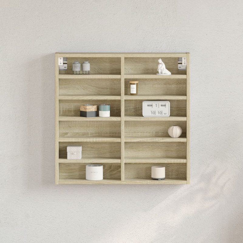 Roenick Floating Shelf, 58cm H x 60cm W x 8.5cm, Sonoma Oak