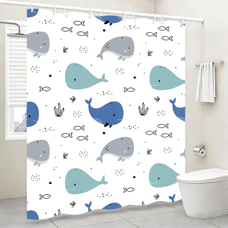 Rideau de douche aquarelle tortue de mer nautique 72 x 72 pouces