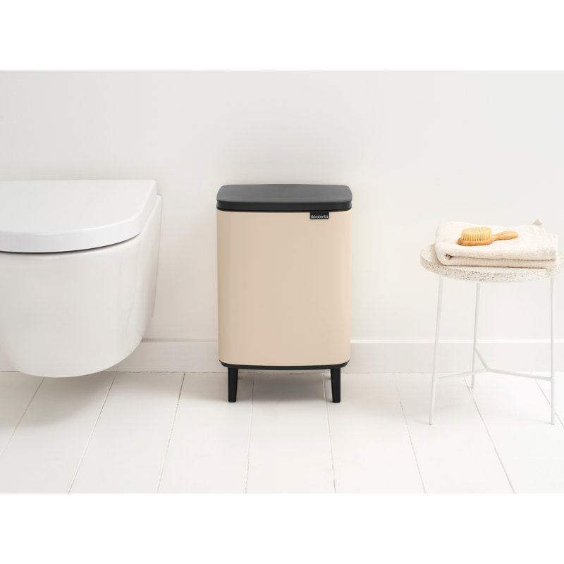 Poubelle haute de qualité supérieure, 3,2 gallons (12 litres), Beige doux