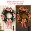 Couronne de Noël 24 po avec 20 lumières DEL, fleur de pin, boule et boule pour porte d'entrée, manteau de cheminée et décoration de fenêtre 24 po