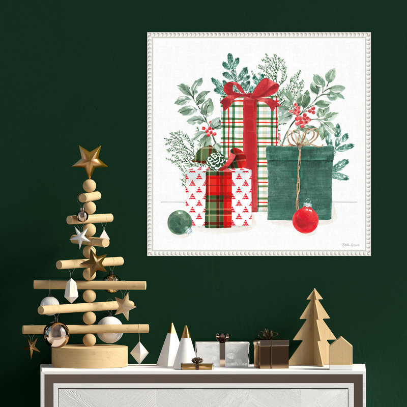 «Classic Christmas II» par Beth Grove, reproduction d'art sur toile encadrée, H 22 po x l 22 po