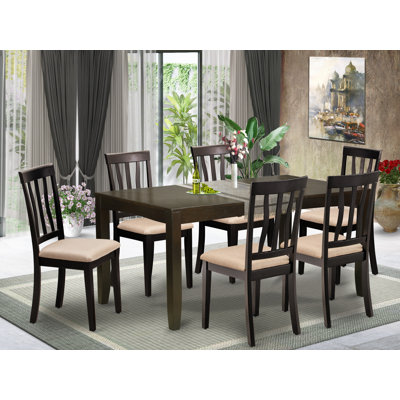Lockmoor Solid Wood Solid Wood Top Four Leg Dining Set
