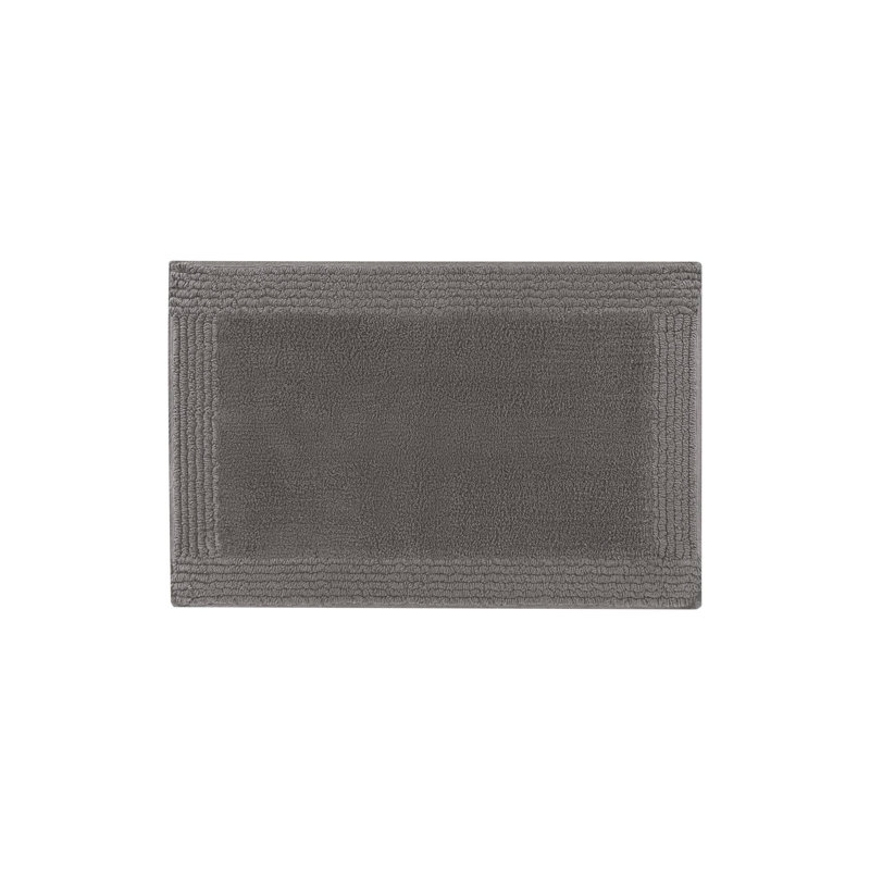 20X30" 100% Cotton Tufted 3000 GSM Reversible Bath Rug, Charcoal, Single- 30" L x 20" W