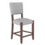 Mid Century Modern Bar Stools Set Of 4, 40.4" Counter Stools With Back, Linen Upholstered Barstools With Solid Wood Legs Bar Chairs For Kitchen Island Dining Room, Grey (4-Piece Chairs)