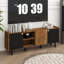 Mid Century Modern TV Stand With Storage Cabinets And Open Shelf-1942245142