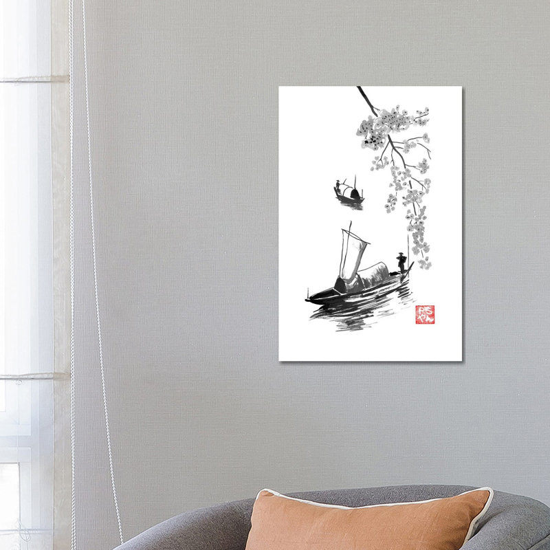 Fishermen by Péchane - Print on Canvas, 66.04 cm H x 45.72 cm W x 1.91 cm D, Wrapped Canvas