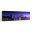 Night Skyline Chicago IL USA 1 Piece Wrapped Canvas Panoramic Wall Art-1449366511