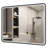 Cilla Led Bathroom Mirror 39" X27.5",Front Light And Backlit, Large Wall Mirrors With Anti-Fog