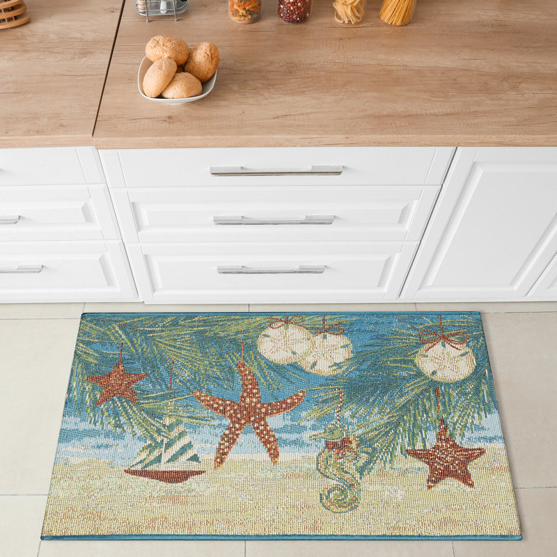 Tapis de cuisine Graylie, Rectangle 2 pi x 2 pi 10 po