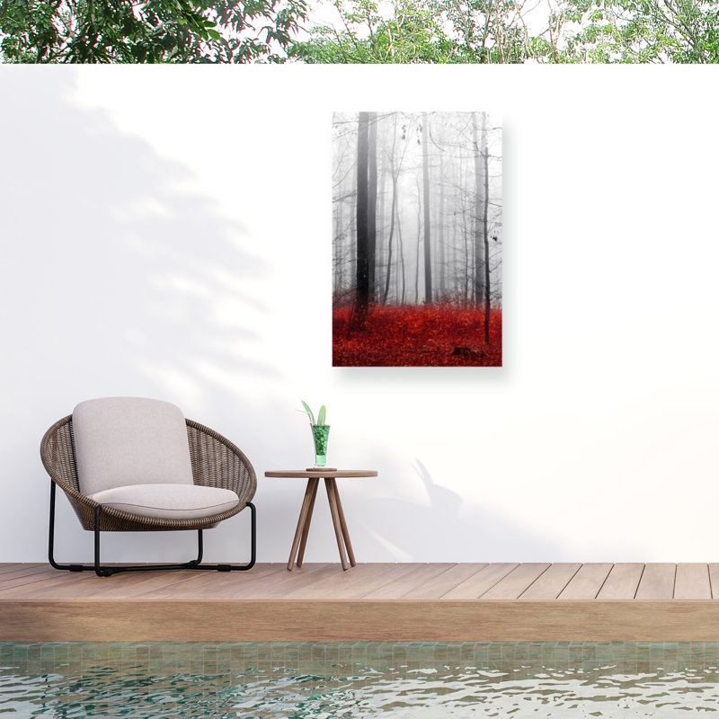 Petit tapis rouge bolologien, H 24 po x l 16 po