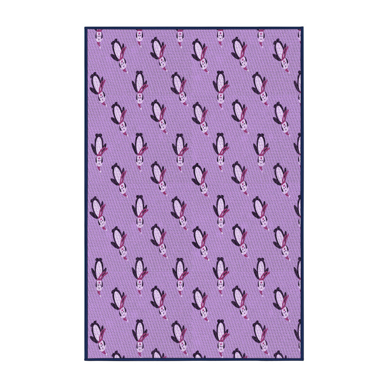 Tapis mauve rectangulaire tissé à la machine 5 pi x 8 pi