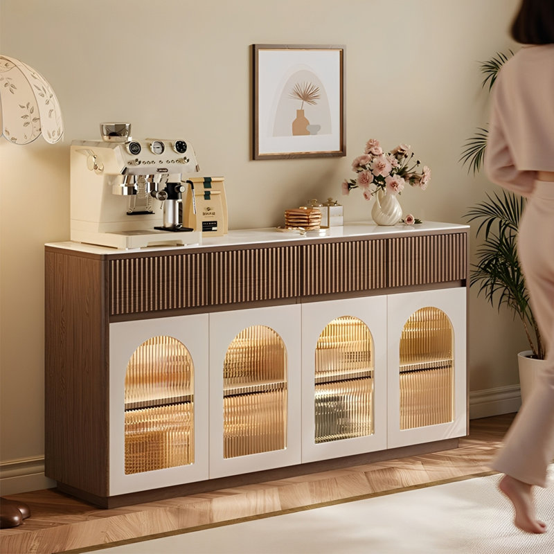 Buffet de style roche moyen, H 35,43 po x l 64,17 po x P 15,74 po