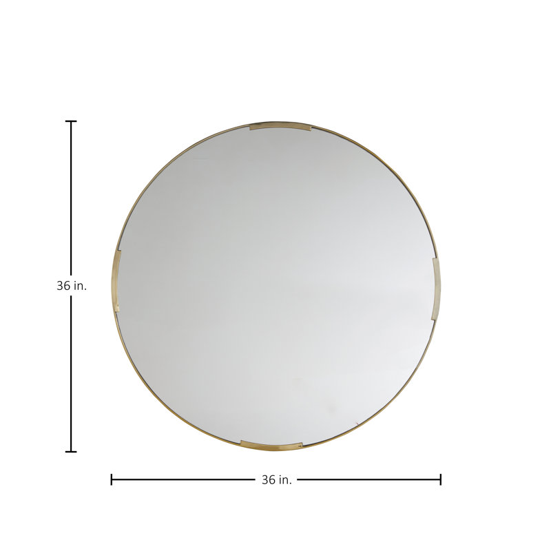 Baker Round Metal Wall Mirror