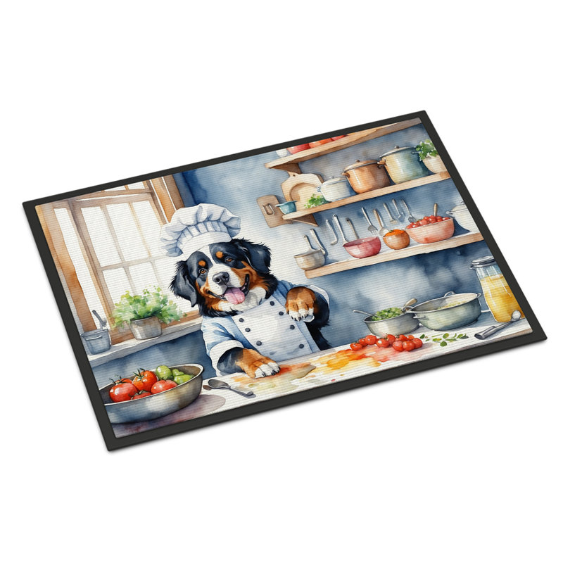Bernese Mountain Dog The Chef Doormat, L 24 po x L 36 po