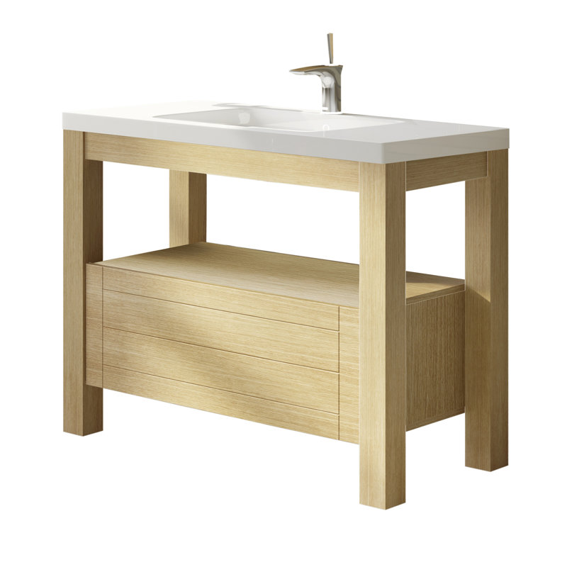 Ensemble de meuble-lavabo simple 36 po, Naturel