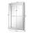 Glass Framed Rectangle Wall Mirror Accent Decorative Mirror for Bedroom Living Room Bathroom