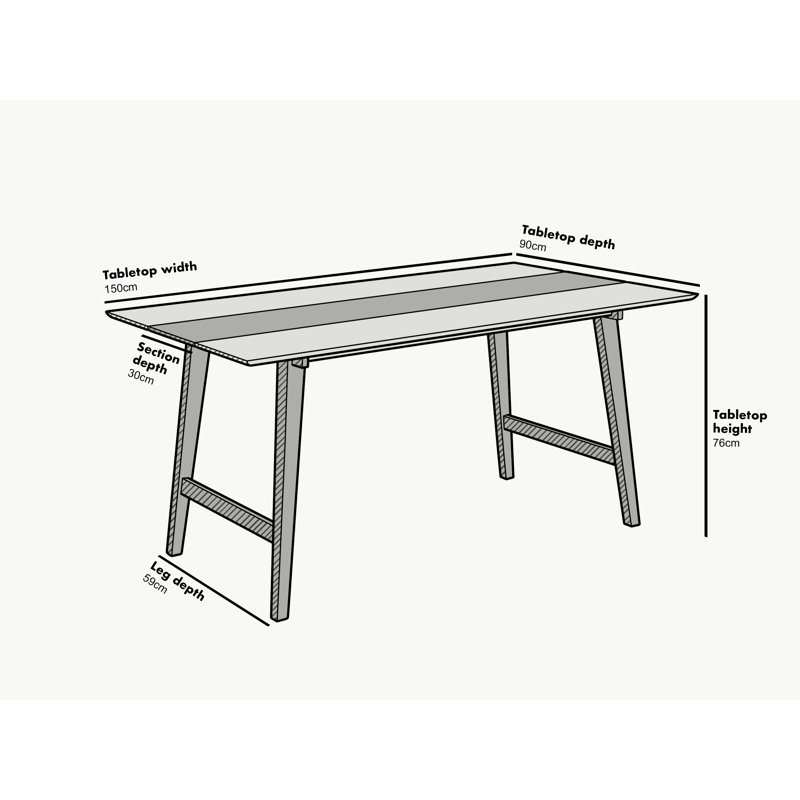 Vallejos Metal Base Dining Table