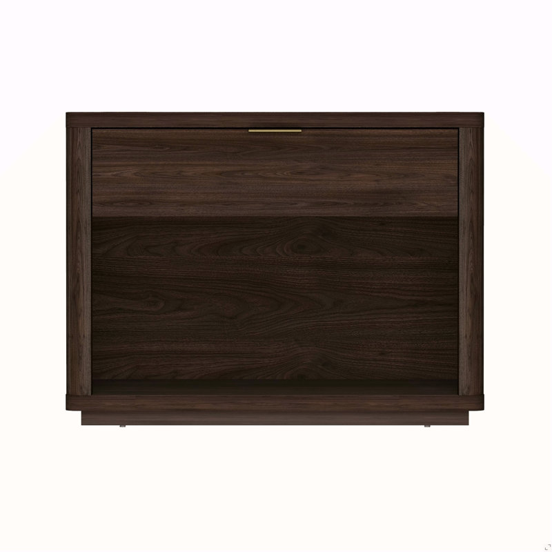 Table de chevet brune