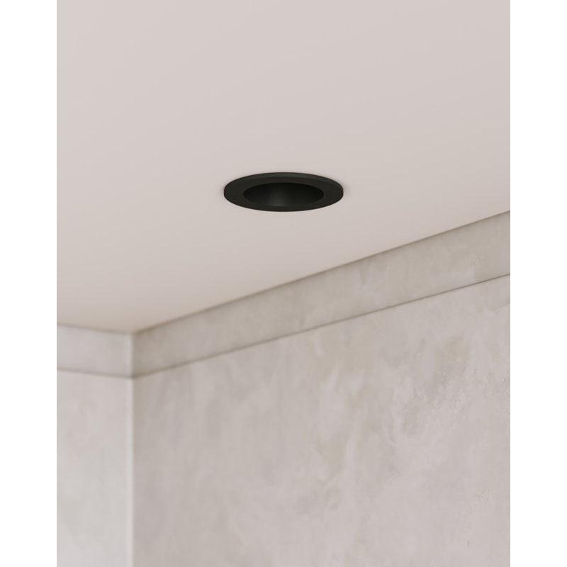 CSL Forme Downlight rond de 3,69 po noir mat, Noir mat