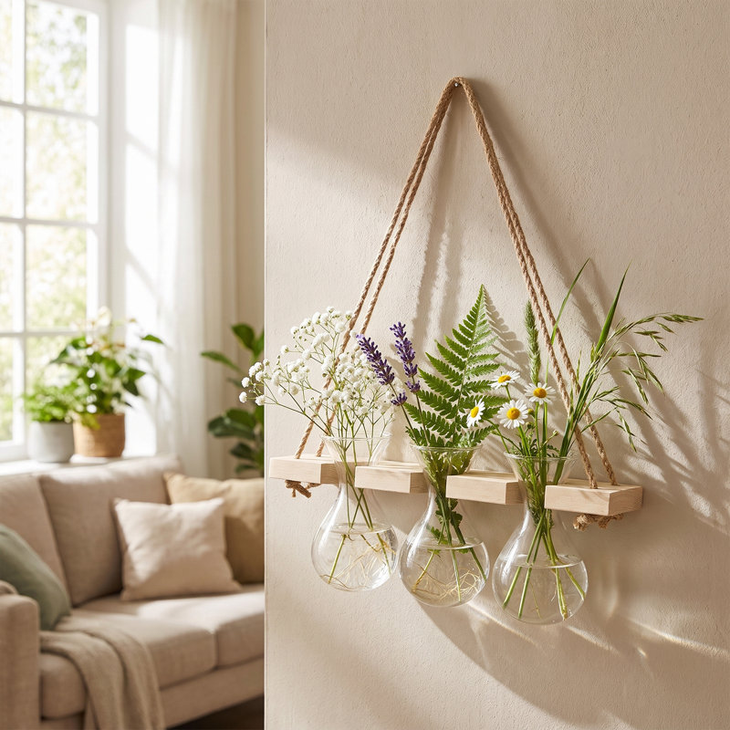 Glass Wall Vase - Set of 3