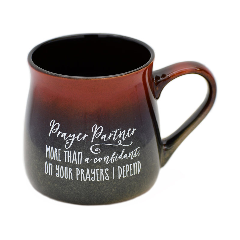 Tasse à thé en céramique | Notre partenaire de prière - Plus qu'un confidant, je compte sur vos prières, mais ma vraie bénédiction est arrivée quand Dieu vous a fait mon ami | Tasse de créateur 16 onces inspirante