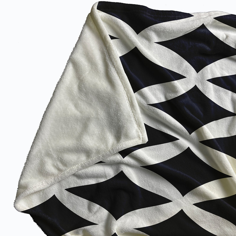Audra Plain Weave / Muslin Throw Blanket, Navy