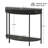 Fluted Half Moon Console Table