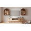 Armoire murale de salle de bain avec portes en verre, armoire à pharmacie en bois avec tablette réglable, armoire suspendue arquée pour salle de bain, salon, blanc-627738911
