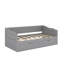 Lit de jour simple en bois extensible avec lit gigogne et deux tiroirs de rangement-534628483