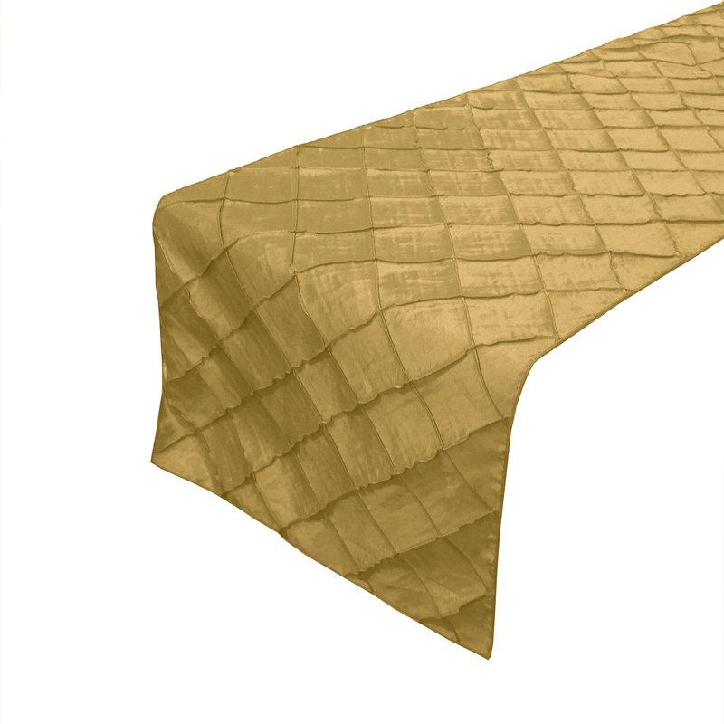 Solid Color Table Runner, Gold, 144" x 12"