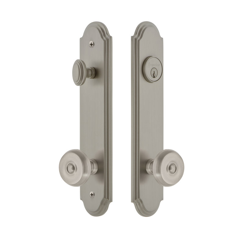 Ensemble d'entrée complet Arc, 2,375 po, Nickel satiné