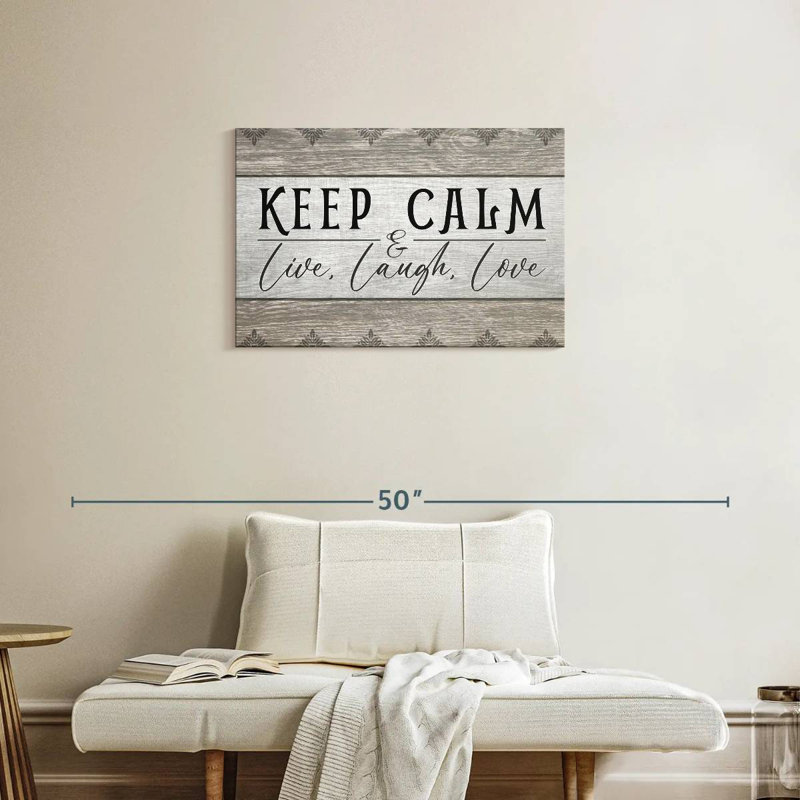 Tergel Keep Calm Patterned Typography, 20" H x 30" W