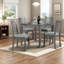 Ensembles de table de salle à manger modernes en bois peu encombrants avec chaises confortables, gris
