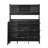 Hall Tree Multifunctional Tipping Bucket Shoe Cabinet with Storage Shelf & 6 Flip Drawers, Large Hall Tree with Tempered Glass Doors, Foyer Cabinet with 4 Hooks for Hallway-991660577