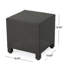 Table d'appoint - Table d'appoint brun foncé, forme cubique, 17,94 po x 17,94 po x 17,94 po, aucun assemblage requis pour une installation instantanée-439119670