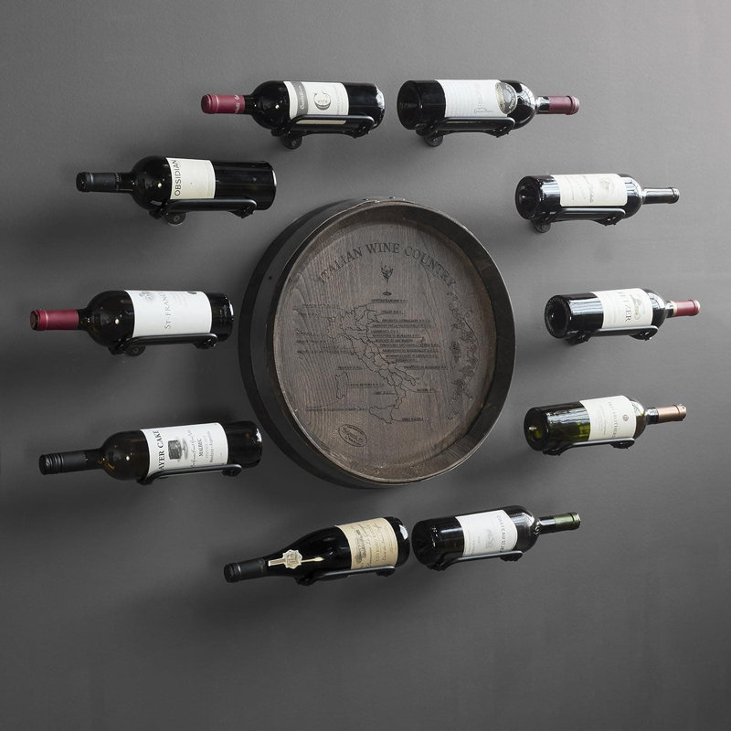 Ensemble de porte-bouteilles à vin à fixation murale