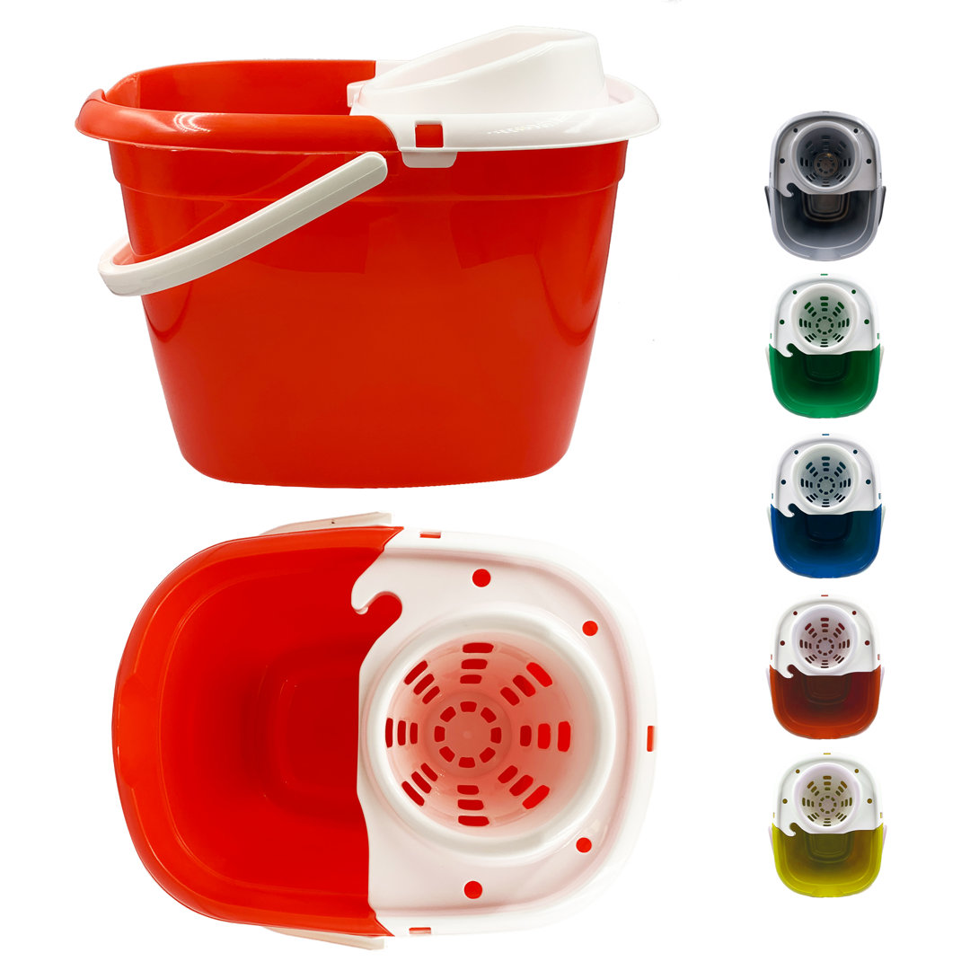 B&Q - Colour Coded Red Mop Buckets 12L Mop Bucket With Wringer And Easy Carry Handle - Image 3