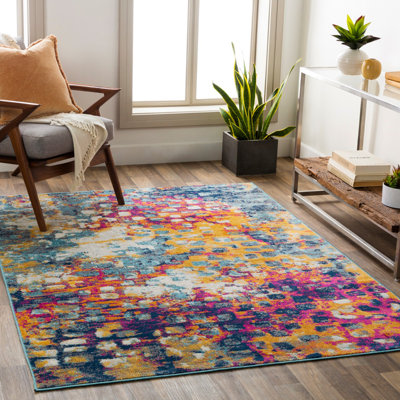 Modern Rug, Abstract Easy to Clean Rug For Living Room, Dining Room, Bedroom