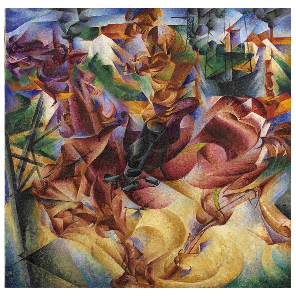 Leinwanddruck - Elastizität - Umberto Boccioni