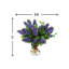 Italian Lilac Floral Arrangement In A Cylindrical Glass Vase