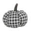 Ensemble de 2, citrouille à carreaux noir et blanc 7 x 7 x 6,7 po, pour la décoration d'Halloween des Fêtes