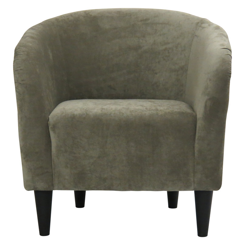 Fauteuil demi-tonneau de 29,50 po de largeur, Velours platine Elizabeth