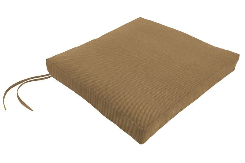 Coussin de chaise en sunbrella, H 2,5 po x l 21 po x P 19 po, Tissage uni Sunbrella® palette caribou